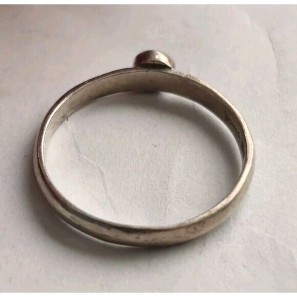 925 STERLING SILVER BOMA BLUE CRYSTAL Stacking RING SIZE 8 FINE SIGNED - Picture 4 of 6